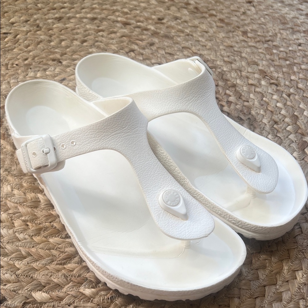 White Slide Sandals - Picture 3 of 4